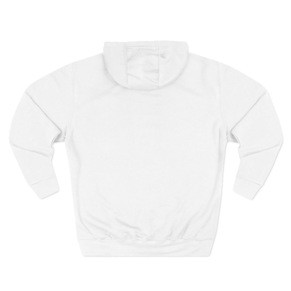 Geometric Globe Hoodie — Monochrome 3-Panel Fleece Pullover