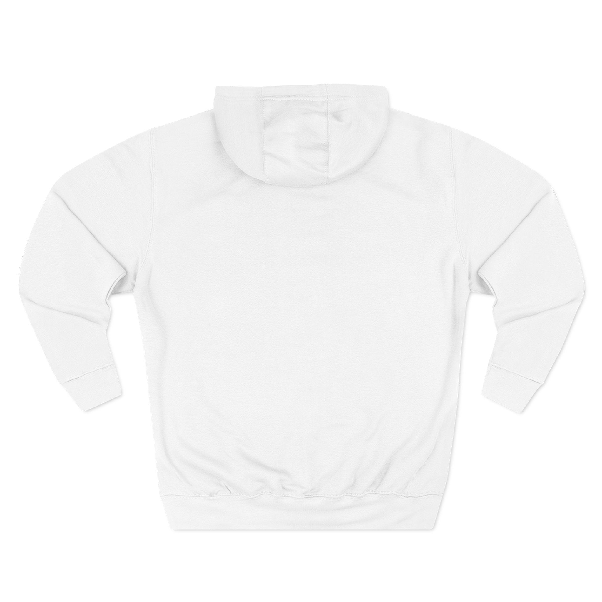 Geometric Globe Hoodie — Monochrome 3-Panel Fleece Pullover