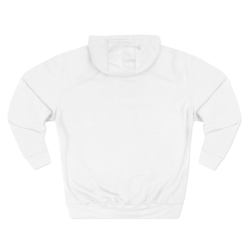 Geometric Globe Hoodie — Monochrome 3-Panel Fleece Pullover