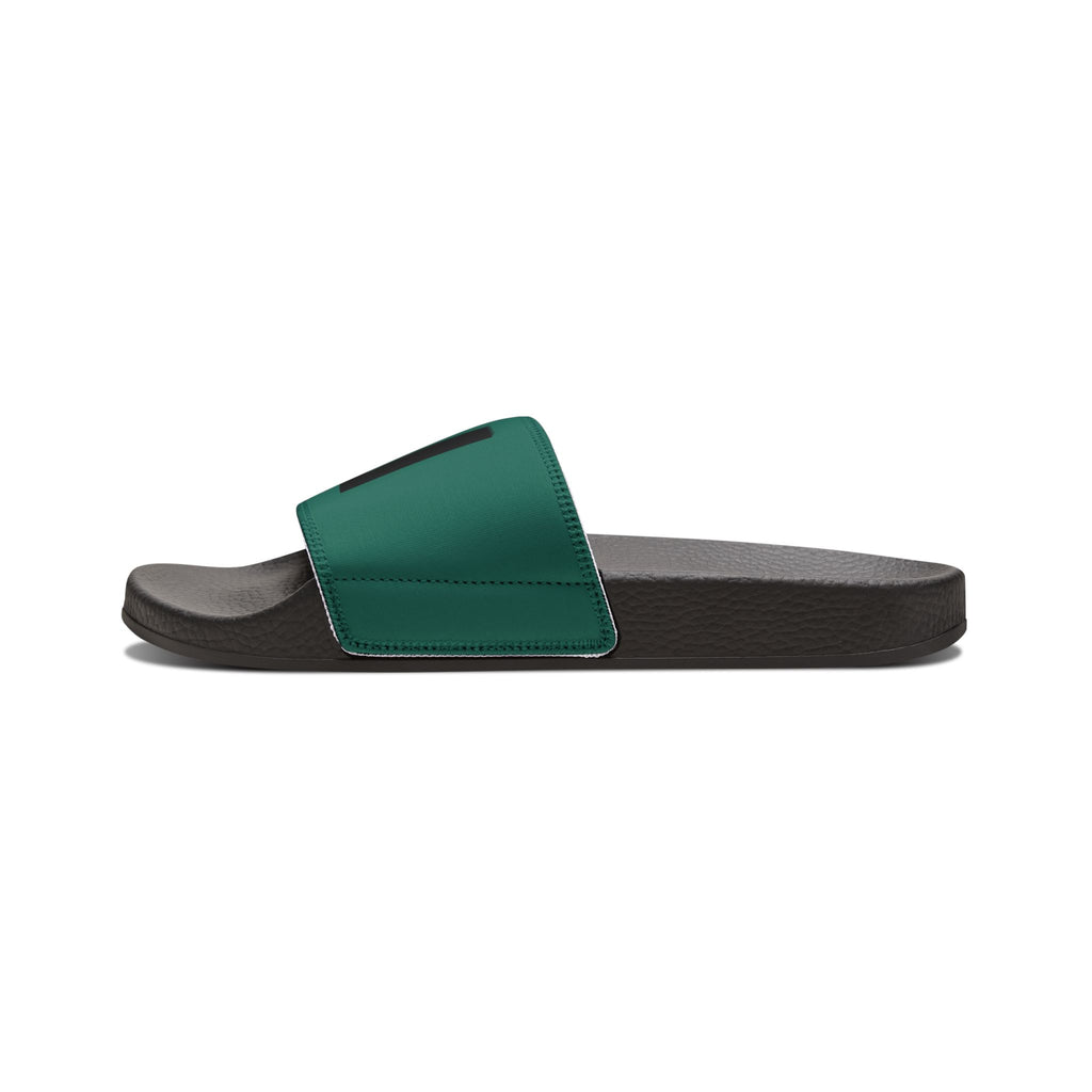 Men's Removable-Strap Slide Sandals — Green Adjustable Pool & Beach Slides