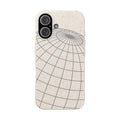 Biodegradable Phone Case — Minimal Globe Grid Eco-Friendly iPhone Cover