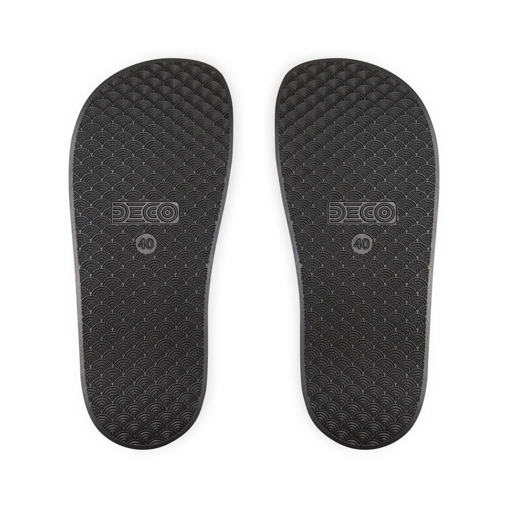Men's Removable-Strap Slide Sandals — Green Adjustable Pool & Beach Slides