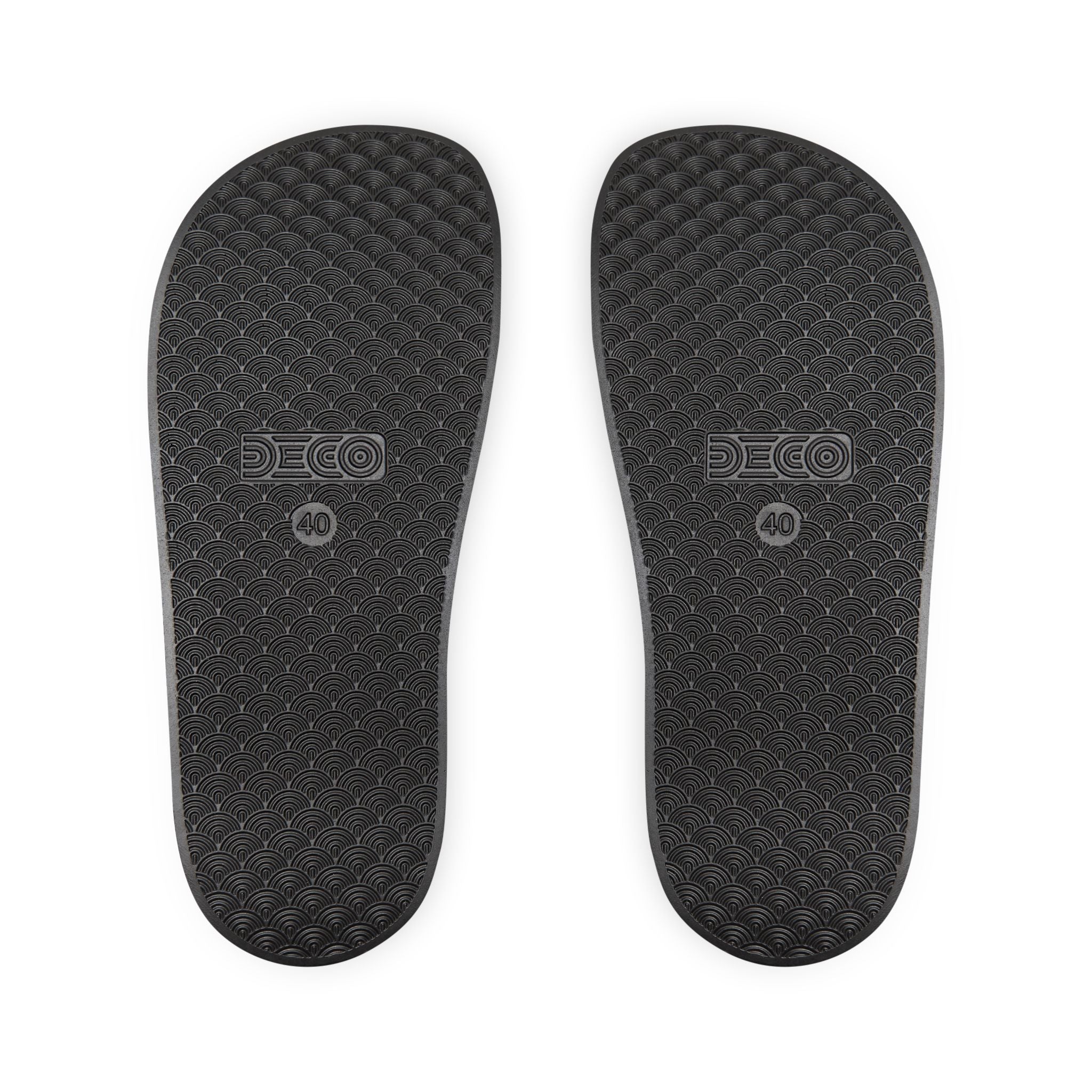 Men's Removable-Strap Slide Sandals — Green Adjustable Pool & Beach Slides
